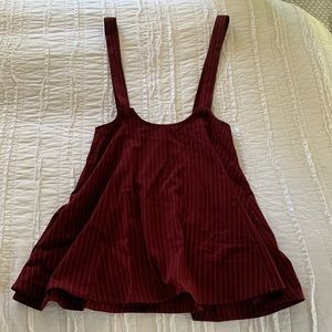 Adorable pinstriped skirt with suspenders! Great condition and adjustable!